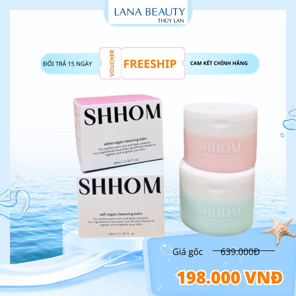 Sáp tẩy trang thuần chay SHHOM Vegan Cleansing Balm 60ml
