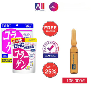 Viên uống chống lão hóa đẹp da DHC collagen nhật bản TẶNG Ampoule chống lão hóa Martiderm (Nhập khẩu)
