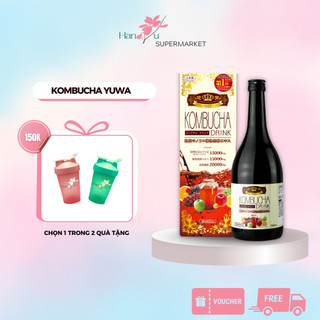 Trà lên men kombucha yuwa nhật bản 720ml, nước uống lên men, detox giảm cân, chống lão hóa