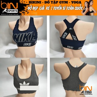 Áo bra nữ tập gym yoga aerobic thể thao kèm mút chất liệu thun poly thoáng mát thấm hút mồ hôi BINSPORTS A160