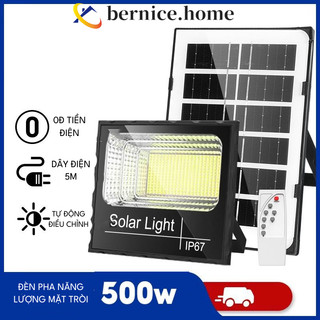  Đèn Năng Lượng Mặt Trời 500W Solar Light Ngoài Trời Chống Nước Không tốn tiền điện 