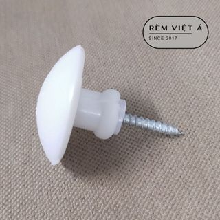 Núm vén rèm bằng nhựa màu trắng - Tặng kèm ốc vít