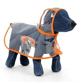 Áo Mưa Trong Suốt Cho Chó Mèo Dưới 12kg (Viền Màu Ngẫu Nhiên) chất liệu nhựa eva - SP005245