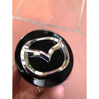 [Hàng Xịn] Logo chụp mâm ( 01 Cái ) -Logo ốp vành lazang bánh xe mazda đường kính 57mm màu đen bằng nhựa ABS cao cấp