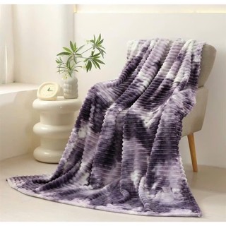 Chăn lông tuyết Loang ấm áp, mền lông tuyết hè thu gọn nhẹ cho văn phòng, sofa, ô tô|C008
