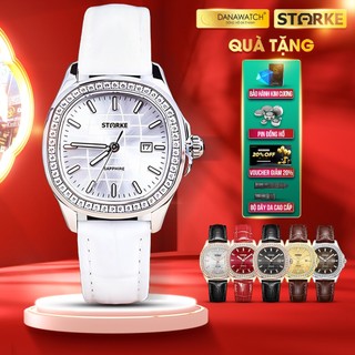 Đồng hồ nữ starke sk163pl.yww – tặng kèm dây da, voucher giảm giá 20%, pin đồng hồ, & gói bảo hành kim cương
