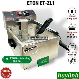 Bếp chiên nhúng đơn ngập dầu ETON ET-ZL1 - Dung tích 6 lít - Inox 304 - Hàng chính hãng