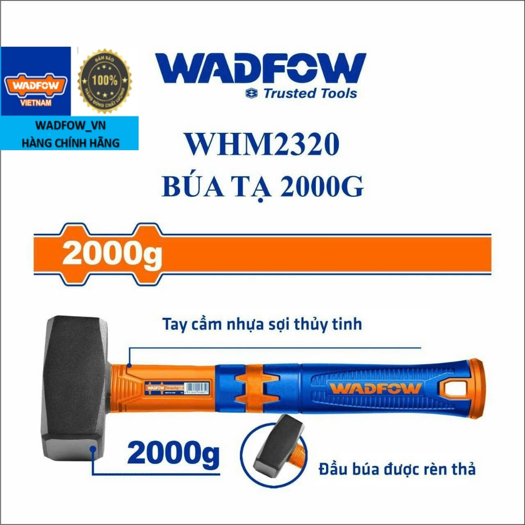 WADFOW - WHM2320Búa tạ đầu vuông 2000g