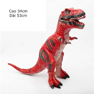 Đồ chơi khủng long bạo chúa Tyrannousaurus bằng nhựa mềm nhồi bông có nhạc