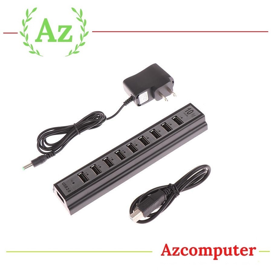 Bộ Chia USB 2.0 có 10 Cổng Đa Tốc Độ Tiện Dụng