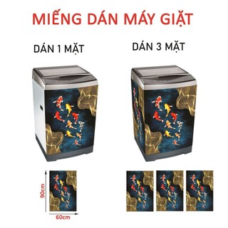 Giấy decal dán máy giặt - tủ lạnh mini CÁ KOI HOÀNG GIA