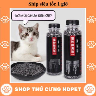 (KHUYÊN DÙNG) Hạt than hoạt tính khử mùi hôi cát vệ sinh cho chó mèo lọ 300g