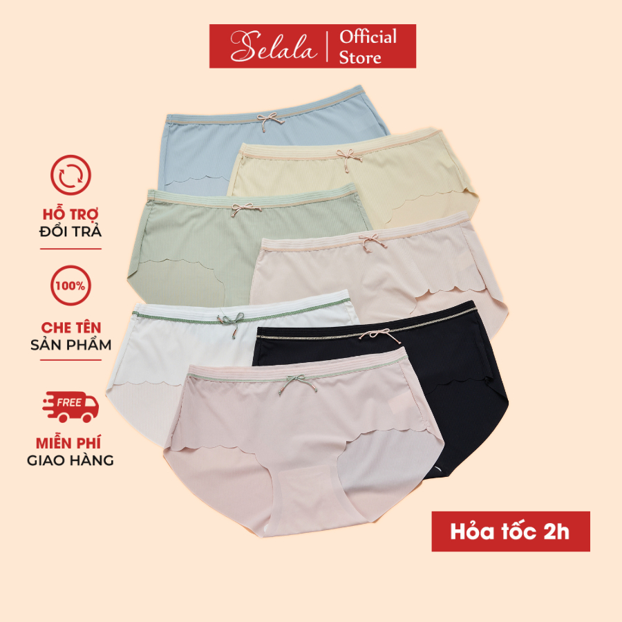 Quần Lót Su Selala Không Viền Cạp Nơ Đáy Kháng Khuẩn Mềm Nhẹ QS39
