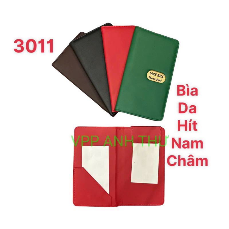 BÌA DA KẸP BILL TÍNH TIỀN HÍT NAM CHÂM 3011