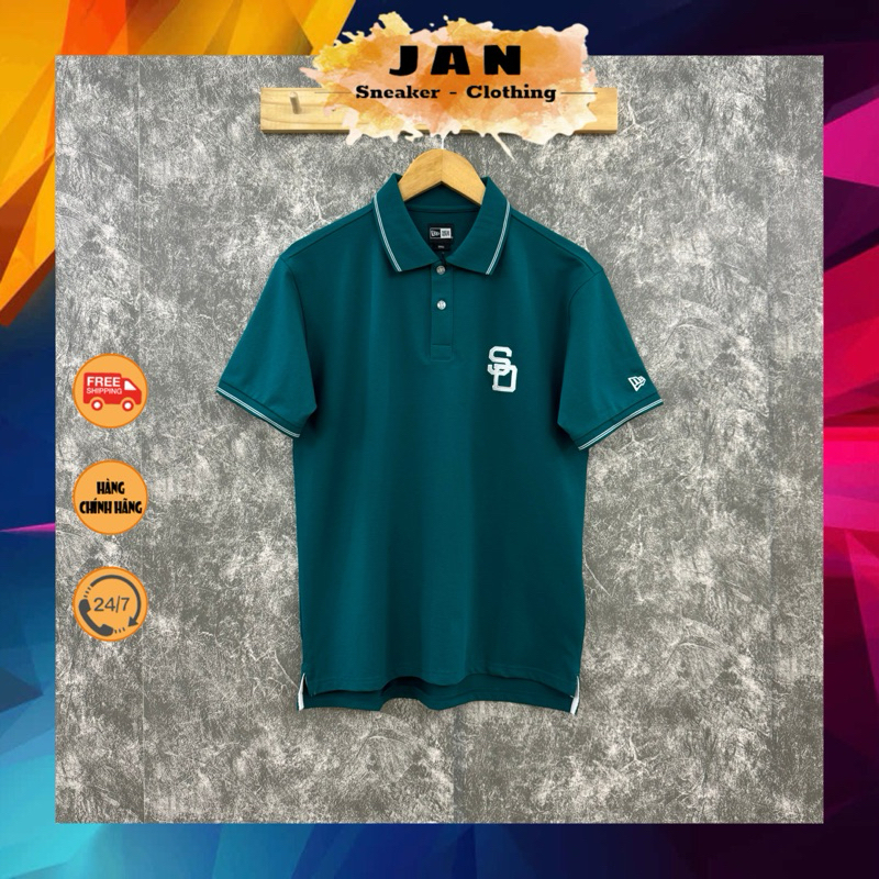 Áo Polo NEW ERA SD Xanh Auth | Jan Shop