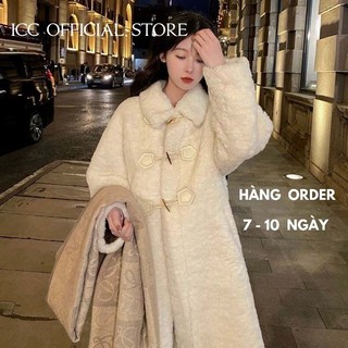 Áo khoác lông cừu dáng dài chần bông siêu ấm AO192