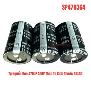 Tụ Nguồn Đen 470UF 450V Thân To Kích Thước 35x50