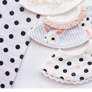 Yếm tròn xoay cotton cao cấp phong cách hàn quốc Mimo Baby đáng yêu cho bé gái YC05