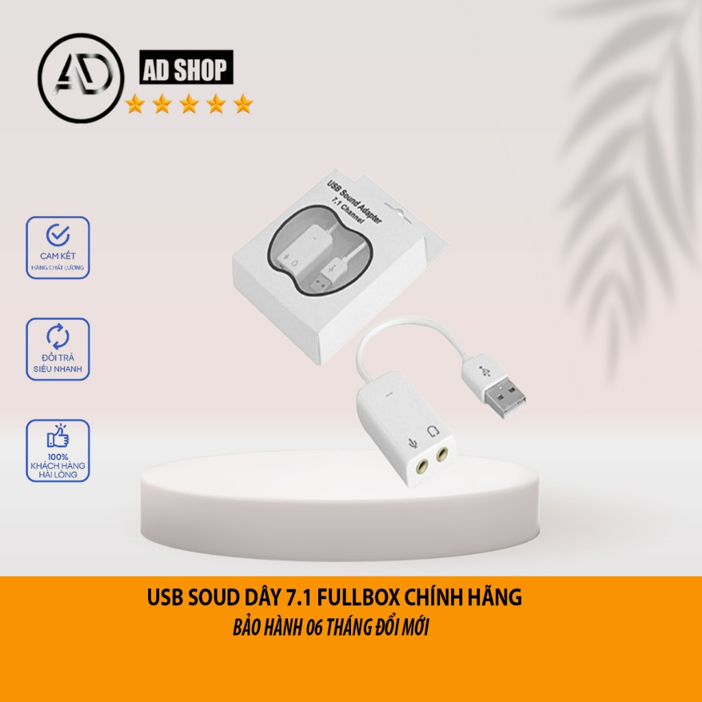 USB Sound Adapter 7.1 Có Dây