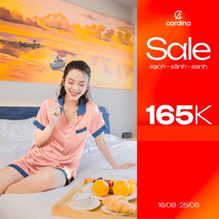 Đồ Bộ Nữ 𝐂𝐀𝐑𝐃𝐈𝐍𝐀 Pijama Chất Lụa Satin Nhật Cao Cấp Áo Cộc Tay Quần Đùi Pha Màu Tinh Tế 1Pi25