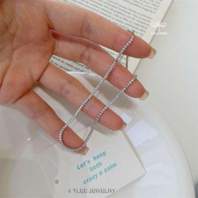 Dây chuyền bạc nữ TLEE mẫu dải đá sang trọng TLEE JEWELRY D0223