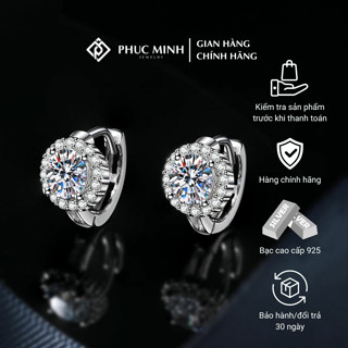  Khuyên tai bạc PMJ PANDA bông tai bạc S925 cao cấp PMJ0235 - Phúc Minh Jewelry 