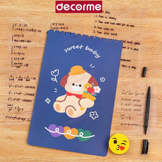 Tập 3 tờ Giấy Nháp Trong Suốt A4 Decorme kèm bút và tẩy giấy nháp vẽ hình, ghi chú