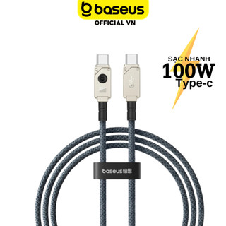 Cáp sạc nhanh baseus type c to type c 100w dây bện sợi aramid chống đứt gãy cho ip15,samsung,xiaomi..
