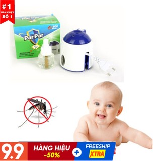 MÁY ĐUỔI MUỖI XÔNG TINH DẦU HACKER (tặng kèm lọ tinh dầu hacker) ( máy đỏ trắng)