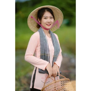 Bộ bà ba lụa hồng quần phi đen - Có bộ bà ba Bigsize- may sỉ bà ba toàn quốc - May bộ bà ba theo yêu cầu