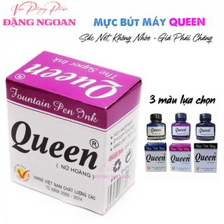 Mực Viết Máy Queen: Sắc Nét, Không Nhòe, Giá Phải Chăng - VPP Đặng Ngoan
