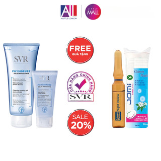Gel rửa mặt dành cho da nhạy cảm SVR physiopure gelee moussante TẶNG bông tẩy trang Jomi/Ampoule Martiderm (Nhập khẩu)