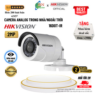 Camera quan sát HDTVI Hikvision 16DOT-IR 2.0MP mắt thân sắt, bảo hành 24 tháng