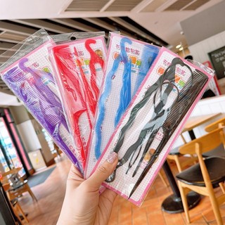 Bộ làm tóc tạo kiểu 4 món 4in1 vòng búi tóc cuộn củ tỏi lược chải chia ngôi tóc dụng cụ cuốn rút uốn bện buộc tết tóc