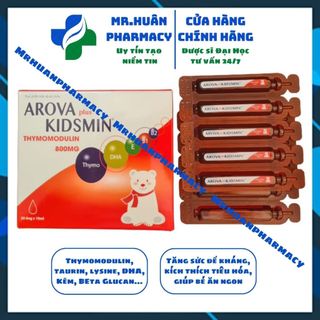 Arova Kidsmin Plus (Hộp 20 ống) - Tăng sức đề kháng cho bé, kích thích tiêu hóa, giúp bé ăn ngon