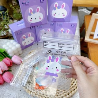 5 - 30 túi trữ sữa 100ml không BPA, không mùi & cảm biến nhiệt plus an toàn cho Bé Kichilachi Kichi