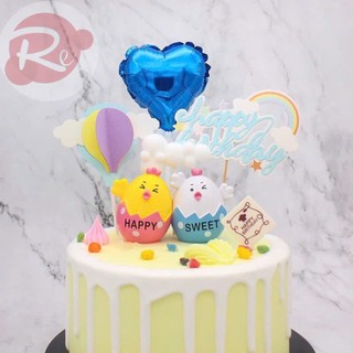 [SIÊU RẺ❤️] – Trứng gà con (1 Cặp) - Trang trí bánh sinh nhật bánh kem