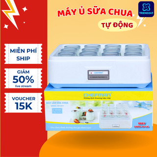 Máy làm sữa chua CHEFMAN gồm 1 máy làm sữa chua + 12 hũ đựng sữa chua (2 loại nhựa và thuỷ tinh)