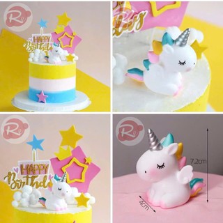[SIÊU RẺ❤️] – Ngựa Uni Một Sừng - Trang trí bánh sinh nhật bánh kem