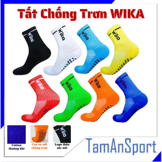 Tất Đá Bóng Chống Trơn Wika Chính Hãng, Tất Tập Gym Tất Chất Cotton Co Giãn Tốt, Thấm Mồ Hôi