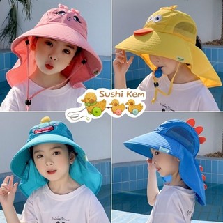 Mũ rộng vành trẻ em có dây