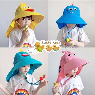 Mũ rộng vành trẻ em có dây