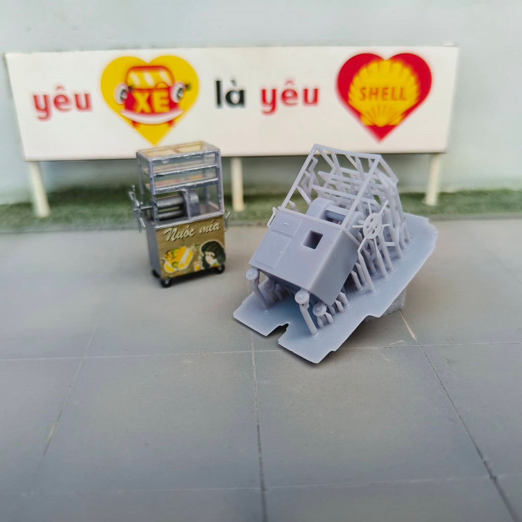 Hugo Studios - Xe nước mía Resin 3D chưa sơn