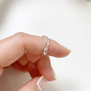 Nhẫn bạc TLEE đan chéo basic TLEE JEWELRY A0280