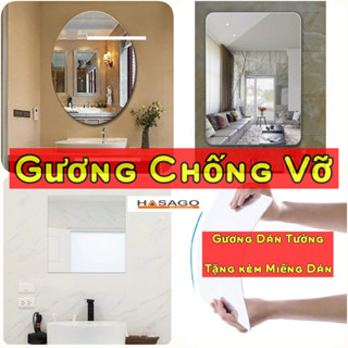 Gương Dán Tường Chống Vỡ Gương Không Vỡ Treo Tường guingw toàn thân gưing di động Dán Tủ Quần Áo