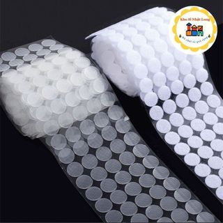 Băng Dính Gai Velcro Tròn, Khóa Nhám Có Sẵn Keo Dán Các Loại (Cặp)