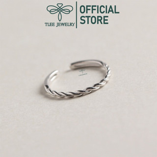 Nhẫn bạc nữ TLEE xoắn basic cá tính Freesize TLEE JEWELRY A0282