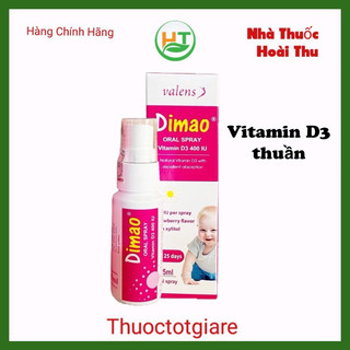[Chính Hãng] Dimao Vitamin D3 400 IU - Dạng xịt vị dâu