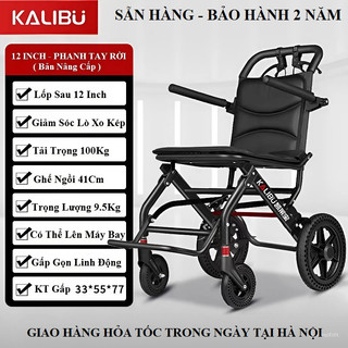 Xe lăn gấp gọn KALIBU, xe lăn du lịch xách tay nhẹ nhàng cho người già, người bệnh - NÂNG CẤP NHIỀU MẪU MỚI