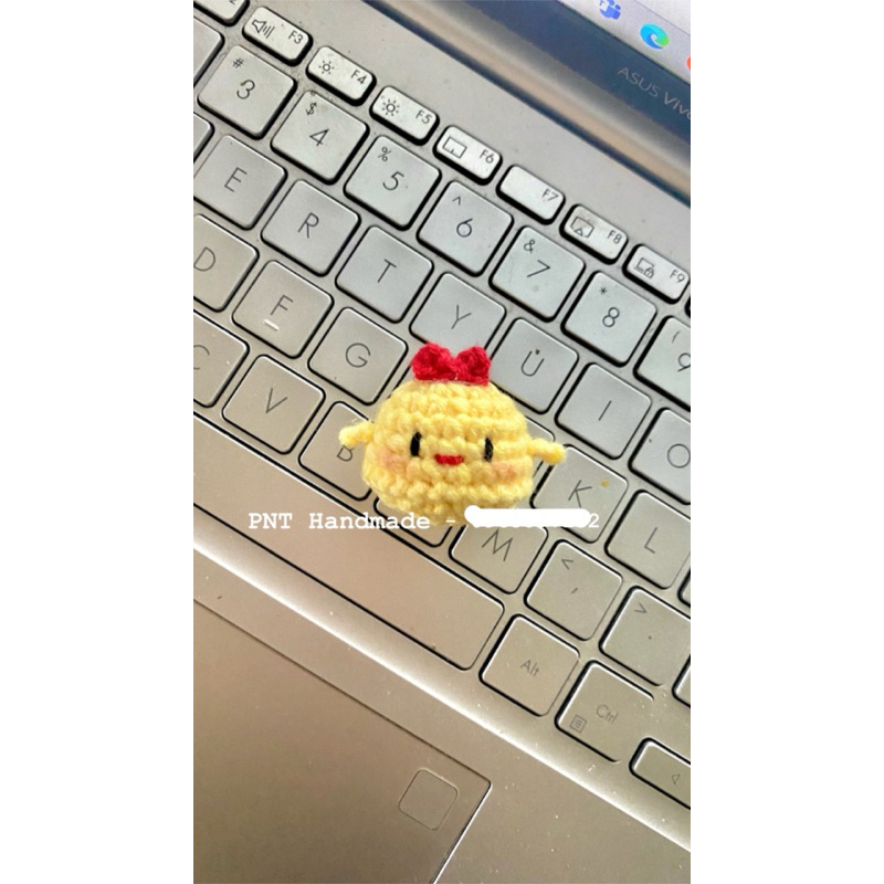 Móc khoá len bé gà mini handmade ( ảnh shop )